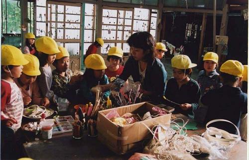 'Flag Project' with local daycare children.