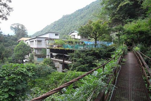Kamiyama Skiland Hotel, surrounded by green trees. It was much cooler up there than it was down at the Kaizen Center.
