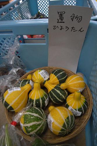 Decorative squash at Michi no Eki - cute!