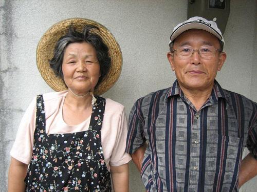 Mr. and Mrs. Aihara. Foster parents of the Musabi interns during their stay in Kamiyama.