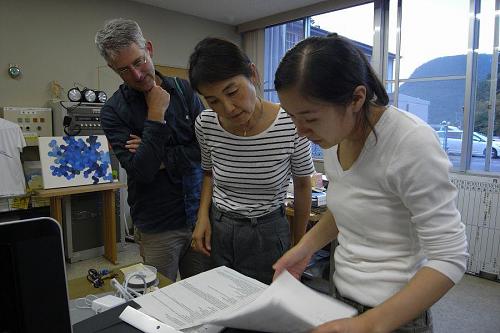 Keiko and David discuss with Keiko Kudo about what to cook at Saturday’s international cooking party.