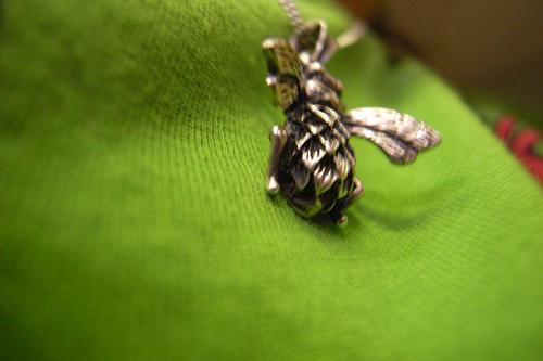 Sofie probably loves Andrea's bee pendant more than anyone. (photo: Sofie)