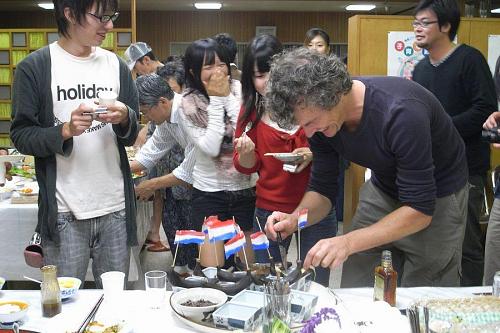 Everyone was so pleased and excited about Pat's banana dessert!