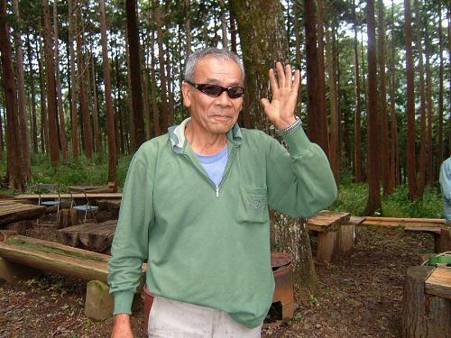 The man who taught Rika how to use a chainsaw, Fujimoto, wildman of the woods.
