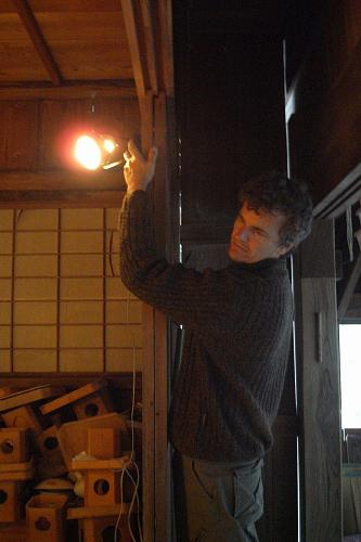 Pat assisted in setting up the lights. What are they illuminating? Come to the show and find out!