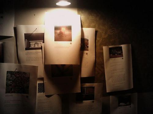 Adam's daily poem-like posts to the in Kamiyama homepage were also on display. 