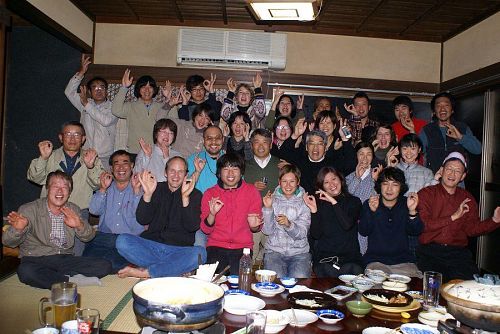 Our traditional group portrait at the end of the night.