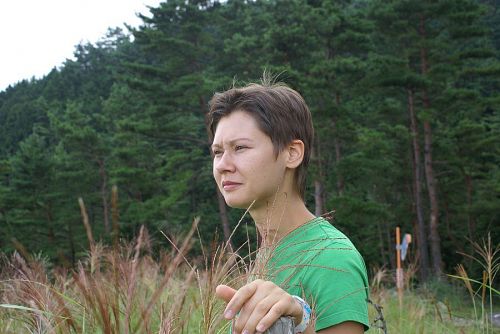 ここから見る焼山寺の山並みにスベトラーナさんも感激。