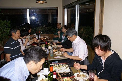 作品解説のあと松葉庵でお別れ会食。