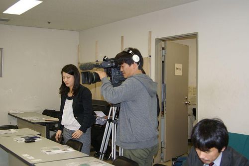 ＮＨＫの取材陣や各新聞社の記者も入り取材を受けました。