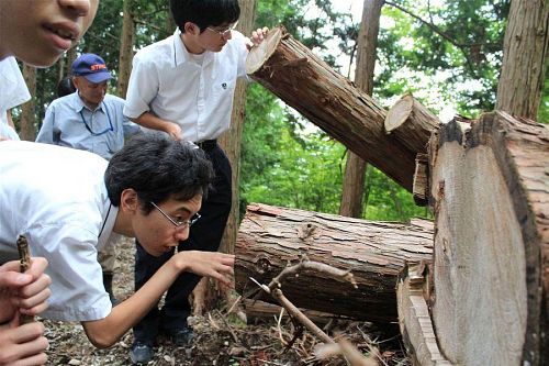 第３期生がはじめた「神山森聞き」。「森の名人」と呼ばれる先人達と若人達とが出会い、これからを考える。そんな場を創出しています。写真は第３期生橋本さんの記事より拝借いたしました。またまた勝手に使ってすいません＆ありがとうございます。