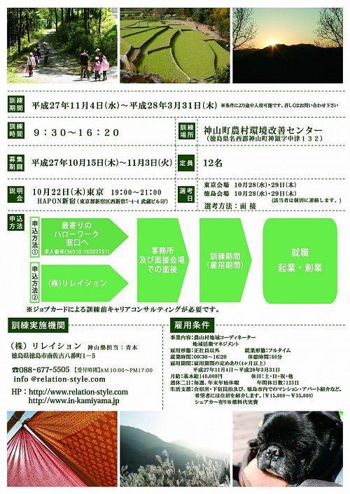 神山塾第7期募集チラシ裏