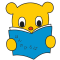 ほんのひろばのキャラクター、読書するきいろいくま